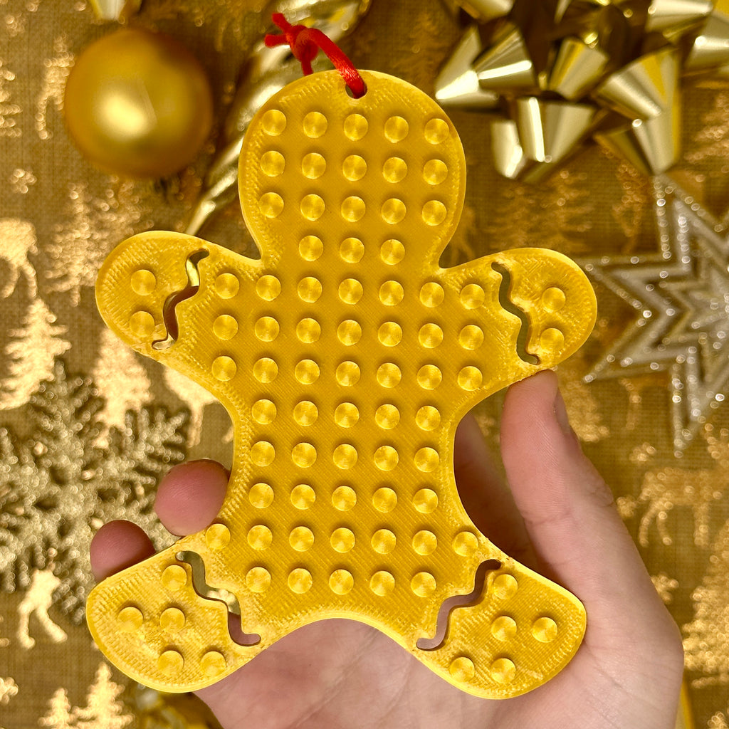 gold christmas tree lego gingerbread decoration eco friendly